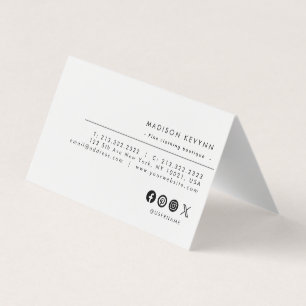 Minimalistisch Luxus Boutique ElfenbeinVisitenkart Visitenkarten