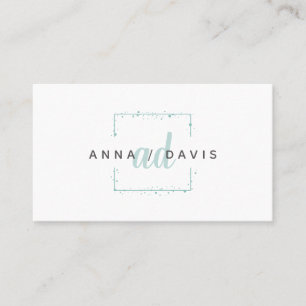 Minimalistisch Luxus Boutique Fashion Blue Logo Visitenkarte