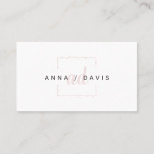 Minimalistisch Luxus Boutique Fashion Pink Logo Visitenkarte