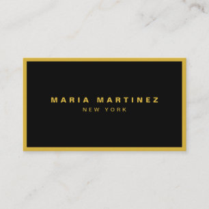 Minimalistisch Luxus Boutique Gold/Schwarz Visitenkarte