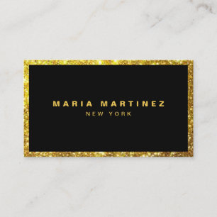 Minimalistisch Luxus Boutique Gold/Schwarz Visitenkarte