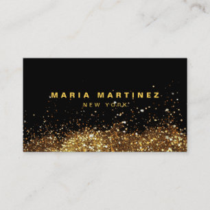 Minimalistisch Luxus Boutique Gold/Schwarz Visitenkarte