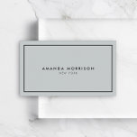 Minimalistisch Luxus Boutique Grau/Schwarz Visitenkarte<br><div class="desc">Ein elegantes und raffiniertes Design steigert Ihren Namen oder Firmennamen durch minimales und modernes Design. Der schwarze,  dünne Rahmen ist auf einem grauen Hintergrund geerbt,  um diesem klassischen Visitenkartendesign-Template ein luxuriöses Gefühl zu verleihen. © 1201AM CREATIVE</div>