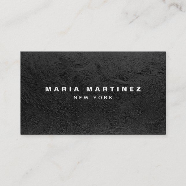 Minimalistisch Luxus-Boutique Leere Black Visitenkarte (Vorderseite)