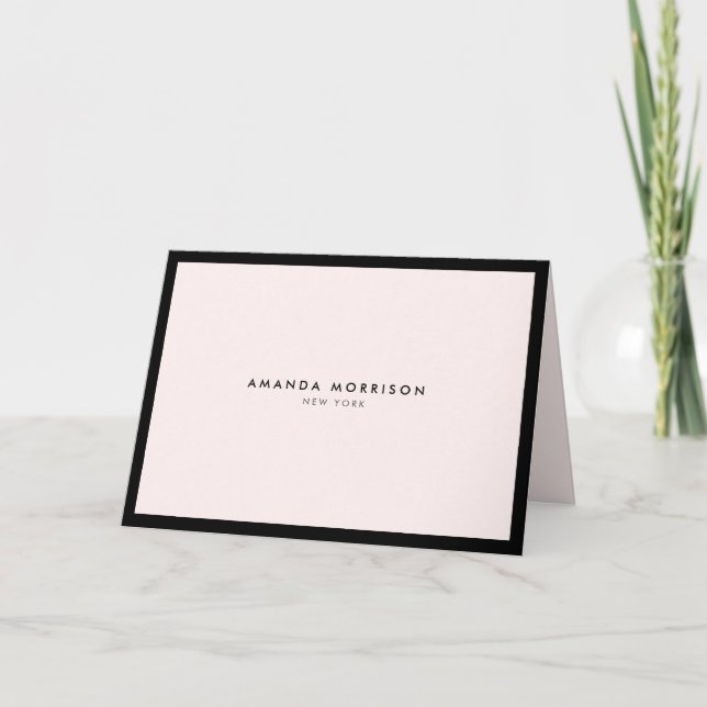 Minimalistisch Luxus Boutique Pastel Pink (Vorderseite)