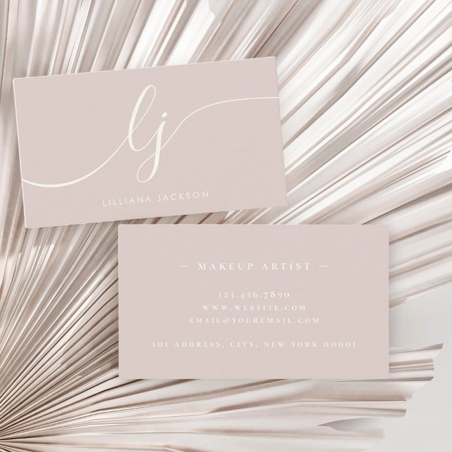 Minimalistisch Luxus Boutique Rose Gold Elfenbeink Visitenkarte (Von Creator hochgeladen)