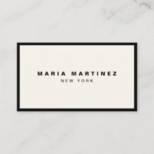 Minimalistisch Luxus Boutique Schwarz/Elfenbein Visitenkarte