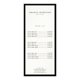 Minimalistisch Luxus Boutique Schwarz/Elfenbein Werbekarte