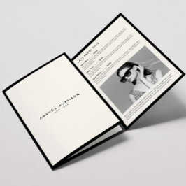 Minimalistisch Luxus-Boutique Schwarz/Elfenbeinbro Dreifach Gefaltete Karte