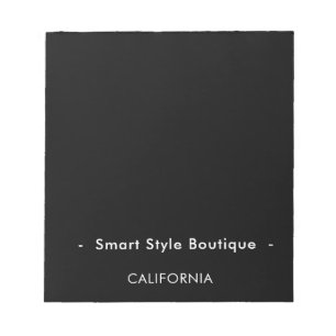 Minimalistisch Luxus Boutique Schwarz und Weiß Notizblock