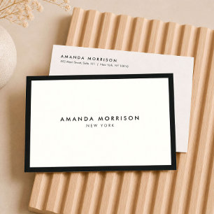 Minimalistisch Luxus Boutique Schwarz/Weiß Postkarte