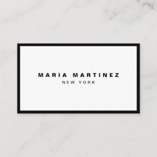 Minimalistisch Luxus Boutique Schwarz/Weiß Visitenkarte