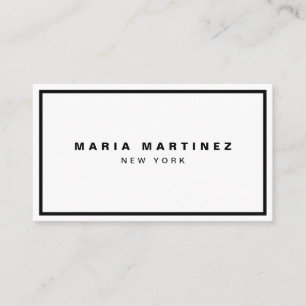 Minimalistisch Luxus Boutique Weiß/Schwarz Visitenkarte