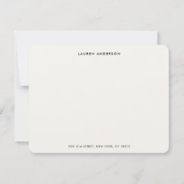 Minimalistisch Luxus Elfenbein Personalisierter Fl Mitteilungskarte