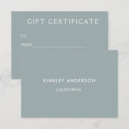 Minimalistisch Luxus-Geschenkgutschein