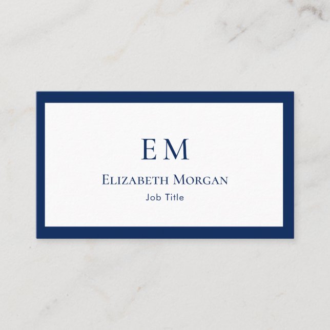 Minimalistisch Luxus-moderne Monogram-Visitenkarte Visitenkarte (Vorderseite)