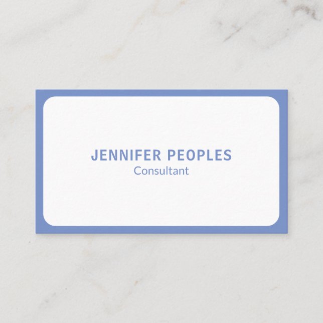 Minimalistisch Luxus Modernes Baby Blue Visitenkarte (Vorderseite)