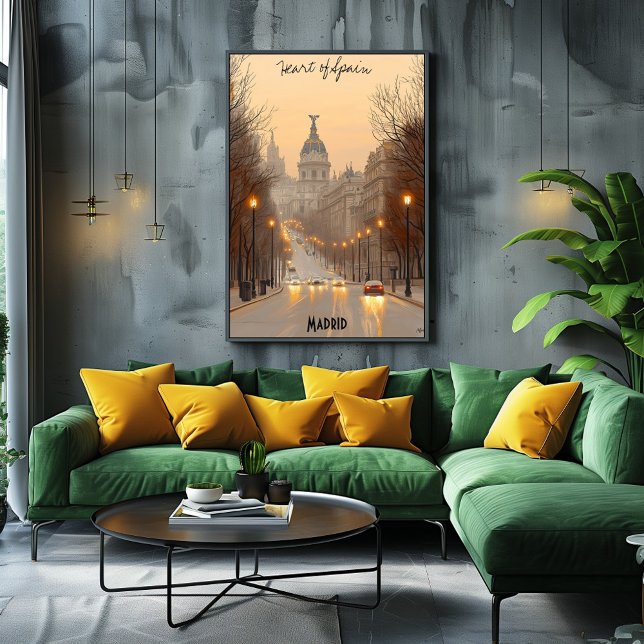 Minimalistisch Madrid Skyline Poster - Spanische K (Von Creator hochgeladen)