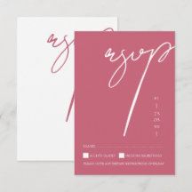 Minimalistisch Magenta Pink Script Typografy Weddi