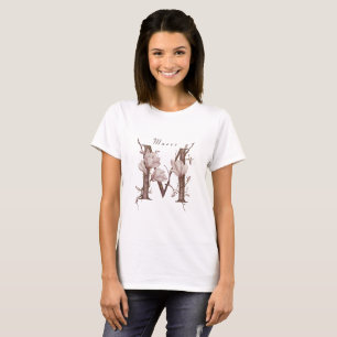 Minimalistisch Magnolia Monogram M T - Shirt
