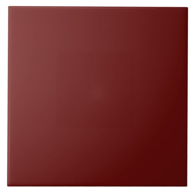Minimalistisch Mahogany Rot Schlicht Solid Color Fliese (Vorderseite)