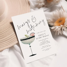 Minimalistisch Margs and Matrimony Brautparty Einladung