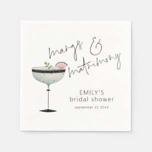 Minimalistisch Margs and Matrimony Brautparty Serviette