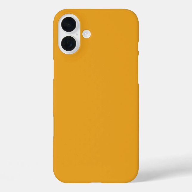 Minimalistisch Marigold Tone iPhone 16 Plus Hülle (Rückseite)