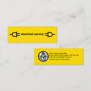 Minimalistisch markierendes gelbes Plug Mini Visitenkarte