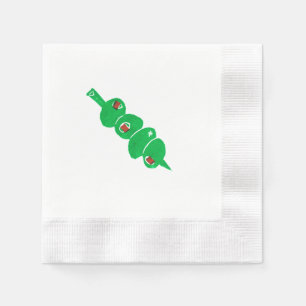 Minimalistisch Martini 4 Olive Cocktail Napkin Serviette