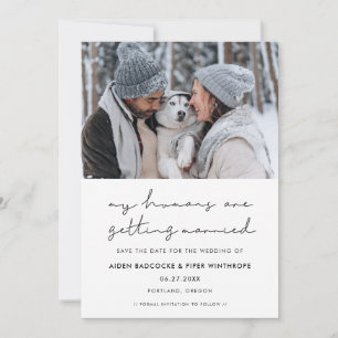 Minimalistisch Meine Menschen heiraten Foto Save The Date