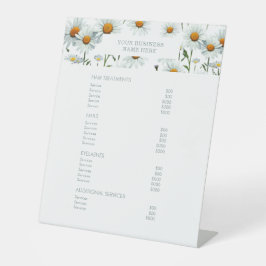 Minimalistisch | Menü "Salon Price List Service" Sockelschild