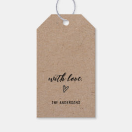Minimalistisch mit Liebe Kraft Geschenkanhänger