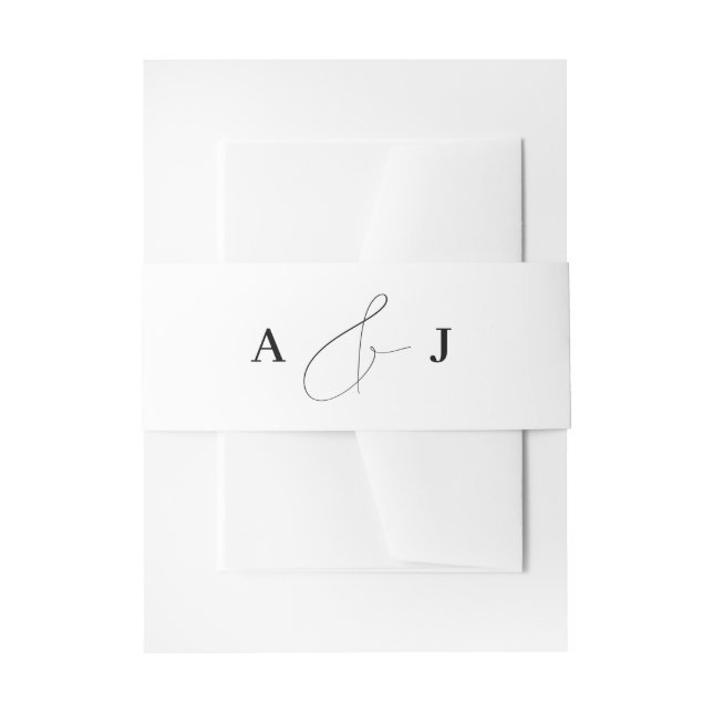 Minimalistisch-Moden-Kalligraphie-Ampersand-Monogr Einladungsbanderole (Vorderseite Beispiel)