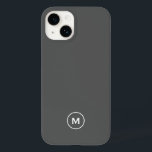 Minimalistisch Moder-Monogramm Case-Mate iPhone 14 Hülle<br><div class="desc">Modernes klassisches Monogramm-Blockdesign mit grauem und weißem Monogramm.</div>