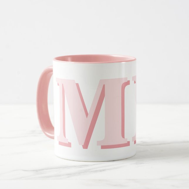 Minimalistisch-Modern-Anfangsmonogramm Tasse (Vorderseite Links)