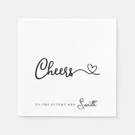 Minimalistisch Modern Cheers to the Future Mrs. Na Serviette