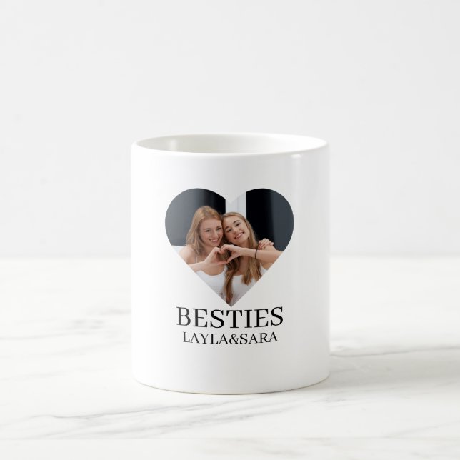 Minimalistisch Modern Chic Best Friends BESTE FREU Kaffeetasse (Mittel)