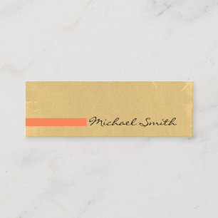 Minimalistisch Modern Coral Vintag #2 Mini Visitenkarte