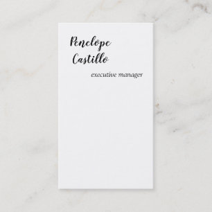 Minimalistisch Modern Einfach Klar Handgeschrieben Visitenkarte