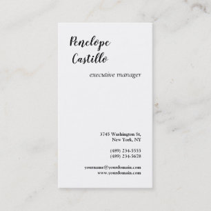 Minimalistisch Modern Einfach Schlicht Handgeschri Visitenkarte