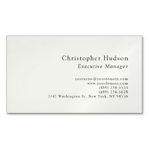 Minimalistisch Modern Einfach Schlicht Magnetische Visitenkarte