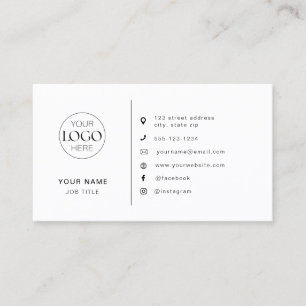 Minimalistisch-Modern-Logosymbolen für soziale Med Visitenkarte