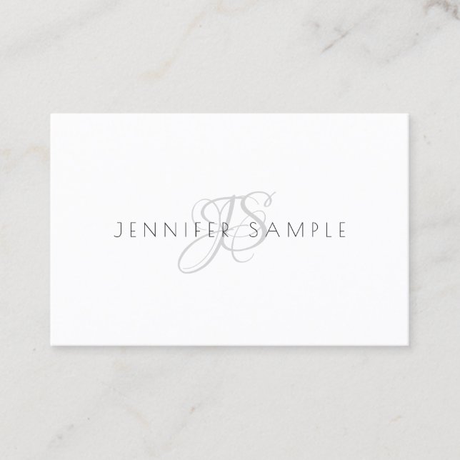 Minimalistisch Modern Monogram Beruflich einfach Visitenkarte (Vorderseite)