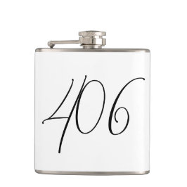 Minimalistisch Modern Montana 406 Black Flask Flachmann