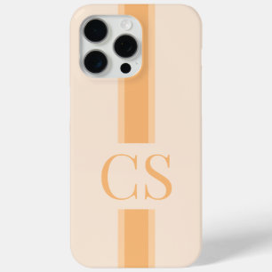 Minimalistisch Modern Orange Initial Monogram Case-Mate iPhone Hülle