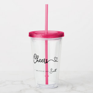 Minimalistisch Modern Pink jubelt für die Zukunft  Acryltrinkbecher