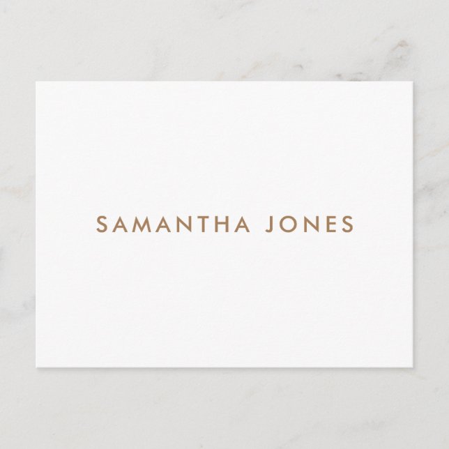 Minimalistisch modern postkarte (Vorderseite)