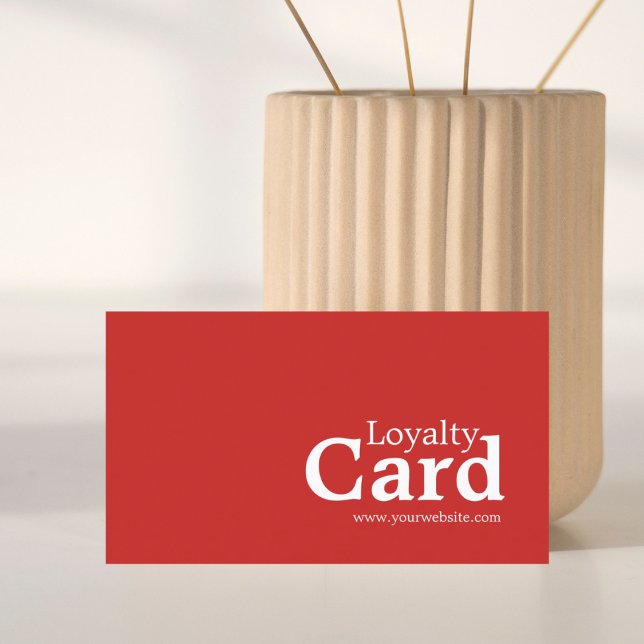Minimalistisch Modern Red White Beauty Loyalität Treuekarte (Von Creator hochgeladen)
