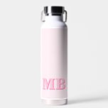 Minimalistisch Modern rosa Anfangsmonogramm Trinkflasche<br><div class="desc">Pink Minimalistisch Moderne erste Monogramm Wasser Flasche. Erstellen Sie Ihre eigene personalisierte Wasserflasche mit eigenem Anfangsnamen.</div>